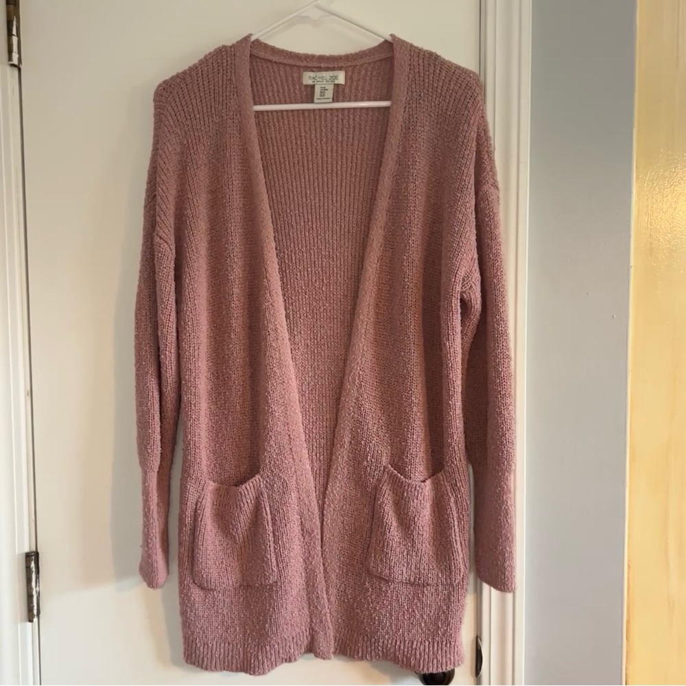 Rachel Zoe | Open Front | Knit Pocket Cardigan | Women’s | Size M | Mauve Pink